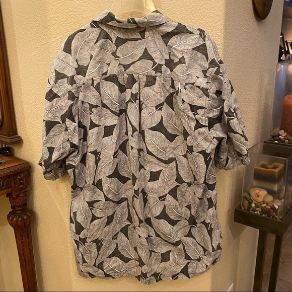Vintage COOKE STREET Men Leaf Print Buttoned Short Sleeve Shirt Size XL - Picture 5 of 9